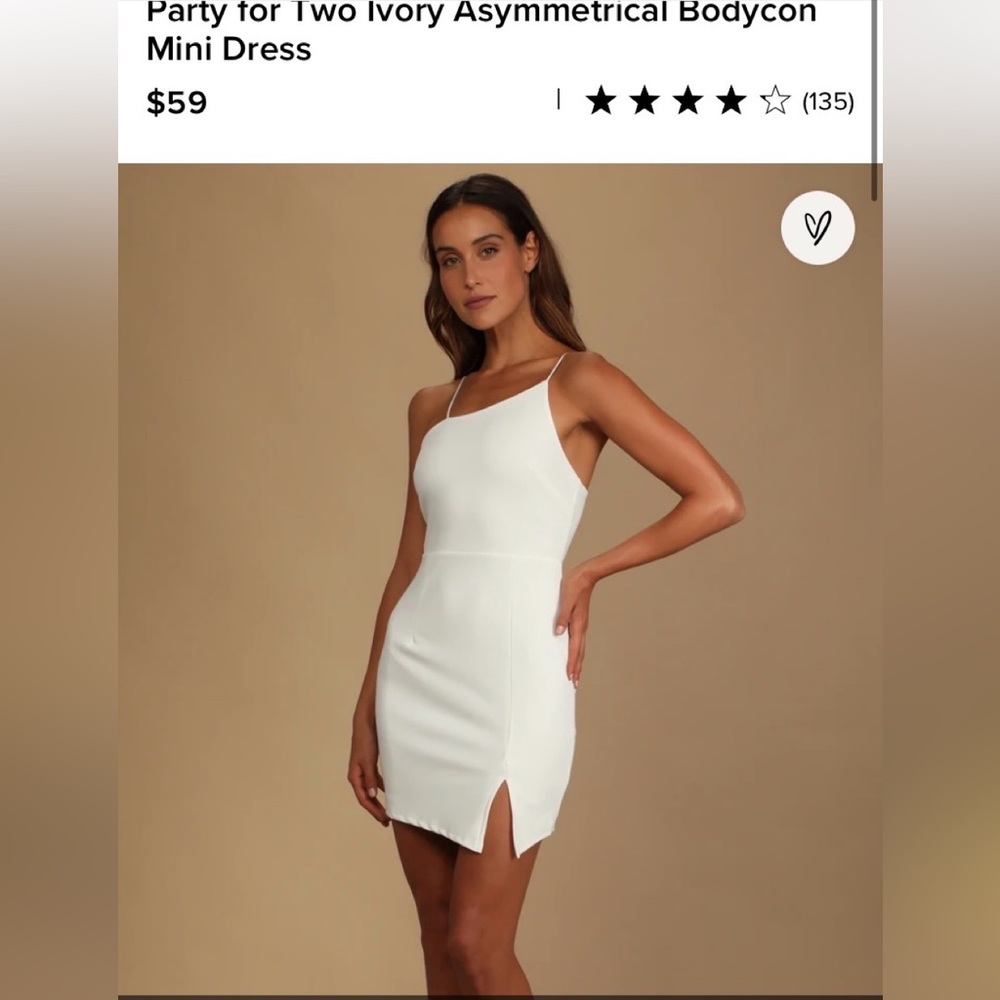 Party tor Two Ivory Asymmetrical Bodycon
Mini Dress - Lulus
